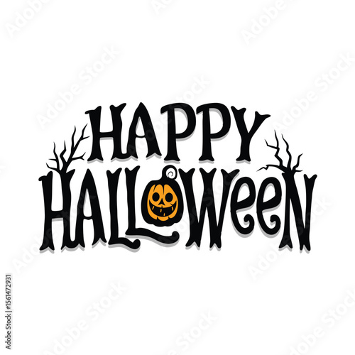 Happy Halloween party  emblem 1+ Million Halloween Vector    Art, Icons,  banner and Graphics for