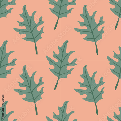 Seamless pattern Autumn leaf border. Gift wrap and scrapbook. Vector illustration for wallpaper, gift paper, fill patterns, web page backgrounds, autumn greeting cards.