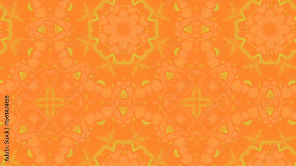 Fototapeta premium Abstract Radiant Burst with Soft Grain Texture, Symmetrical Glow Pattern in Psychedelic Style, Radiating Circular Abstract with Subtle Noise, Kaleidoscopic Starburst with Gradient Flow