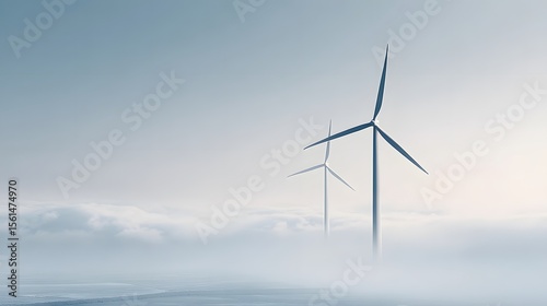 Wallpaper Mural Wind Turbines Generating Clean Energy at Sunrise for Sustainability Torontodigital.ca