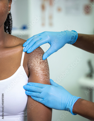 GeneraMedical Expert Performing a Skin Health Examination for Dermatitis or Eczemated Image