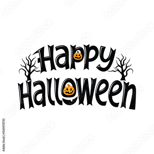 Happy Halloween party  emblem 1+ Million Halloween Vector    Art, Icons,  banner and Graphics for