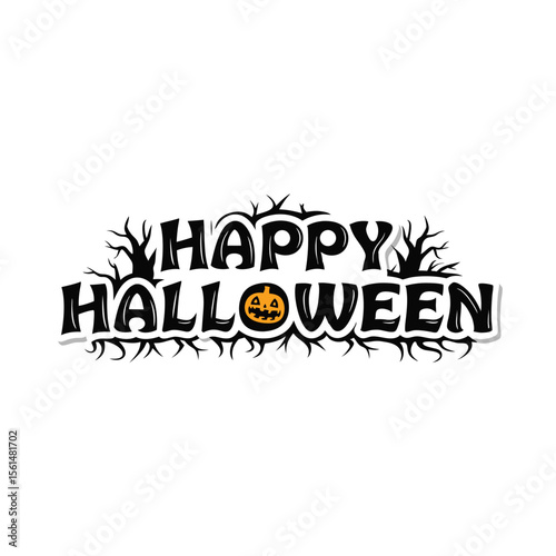 Happy Halloween party  emblem 1+ Million Halloween Vector    Art, Icons,  banner and Graphics for