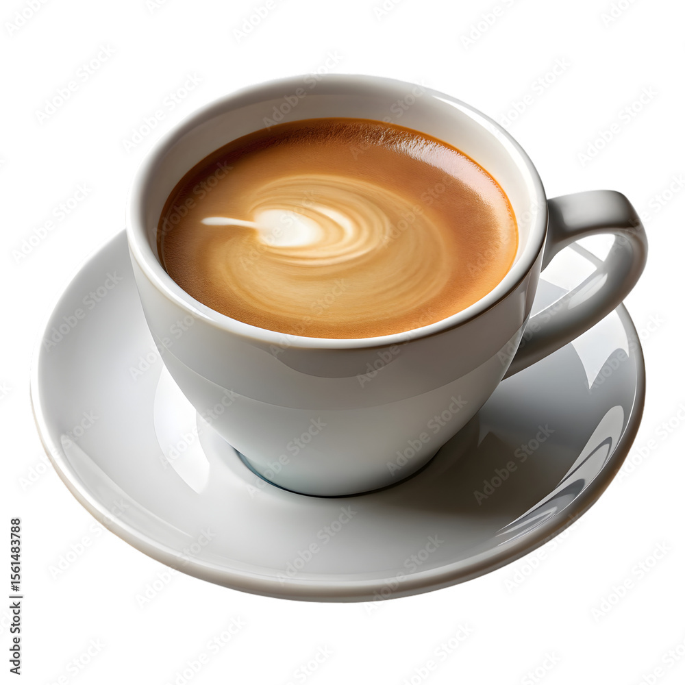 Fototapeta premium Empty coffee cup ceramic isolated on transparent background