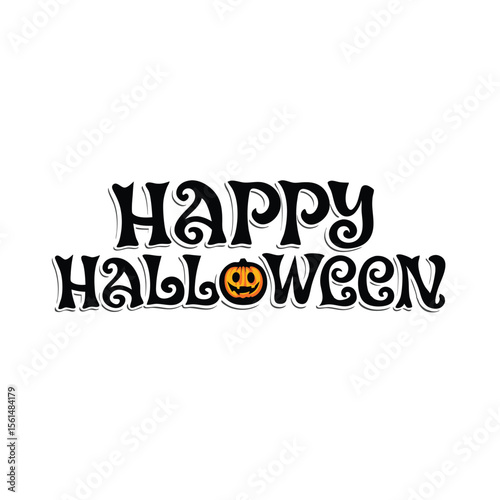 Happy Halloween party  emblem 1+ Million Halloween Vector    Art, Icons,  banner and Graphics for