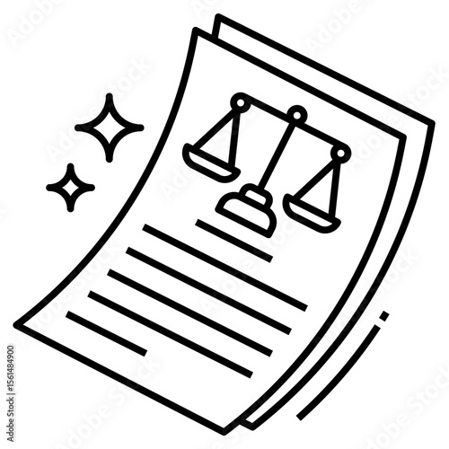 Legal documents outline style icon