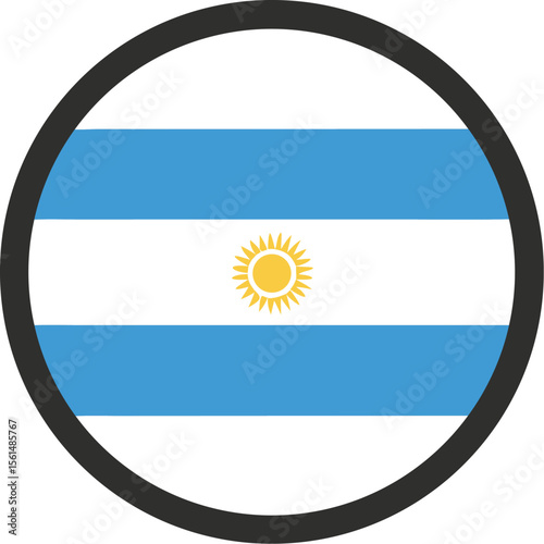 argentina flag button