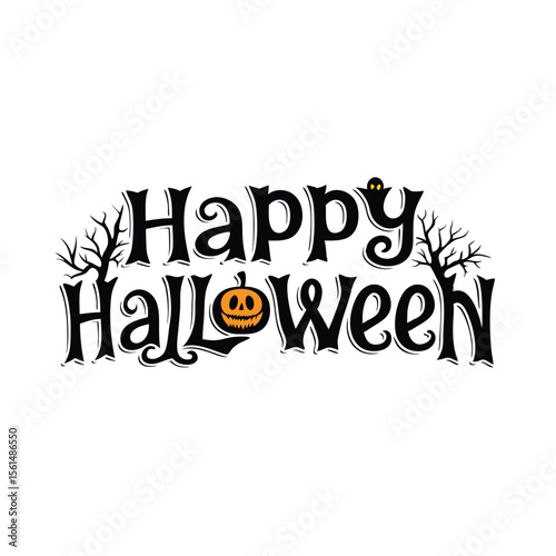 Happy Halloween party  emblem 1+ Million Halloween Vector    Art, Icons,  banner and Graphics for