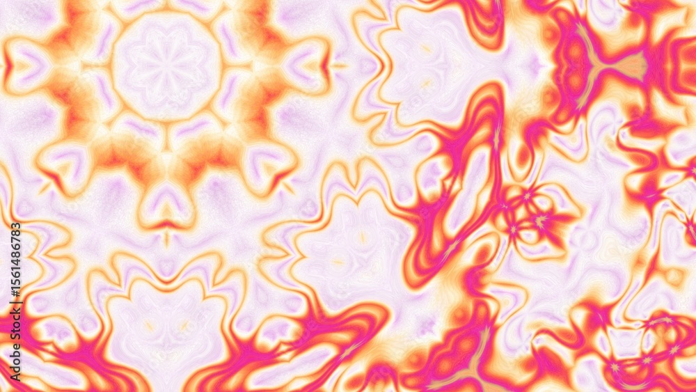 Fototapeta premium Abstract Radiant Burst with Soft Grain Texture, Symmetrical Glow Pattern in Psychedelic Style, Radiating Circular Abstract with Subtle Noise, Kaleidoscopic Starburst with Gradient Flow