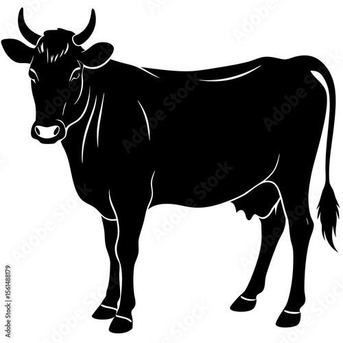 black and white cow
