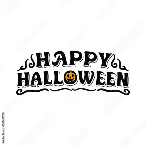 Happy Halloween party  emblem 1+ Million Halloween Vector    Art, Icons,  banner and Graphics for