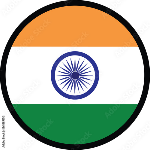 indian flag button
