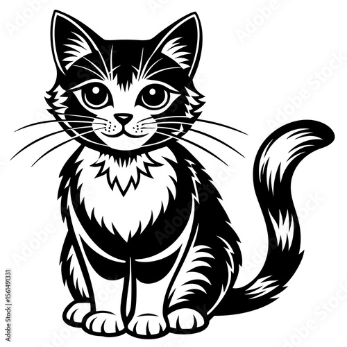 black cat cartoon