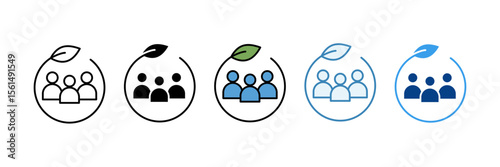 Green Society  Icon Set Multiple Style Collection