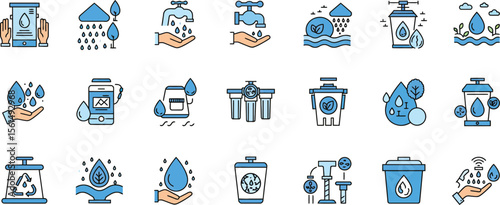 Water Conservation Icons A Comprehensive Guide to Saving Water