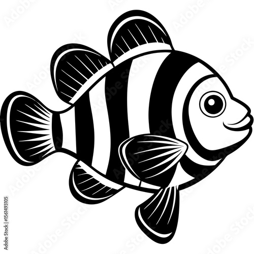 fish on a black background