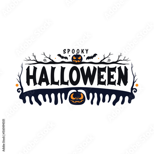 Happy Halloween party  emblem 1+ Million Halloween Vector    Art, Icons,  banner and Graphics for