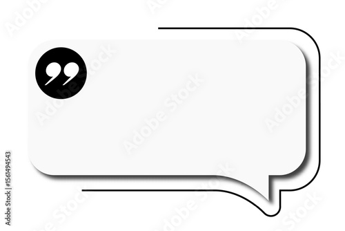Bubble quote banner with copy space speech cloud for social media post, testimonial banners, text box vector
