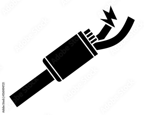 Cable icon silhouette, usb cable icon, usb cable silhouette vector illustration