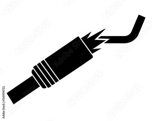 Cable icon silhouette, usb cable icon, usb cable silhouette vector illustration