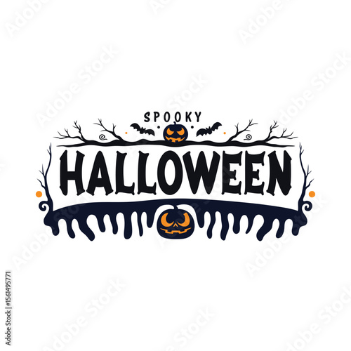 Happy Halloween party  emblem 1+ Million Halloween Vector    Art, Icons,  banner and Graphics for