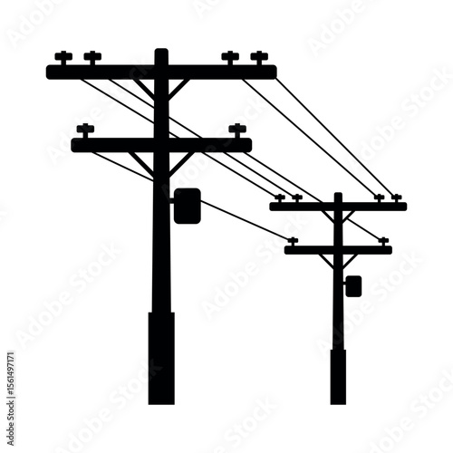 Power Pole sign symbol vector icon