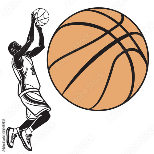 basketball player silhouette vector