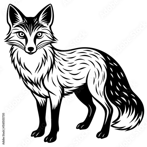 vector illustration of a fox