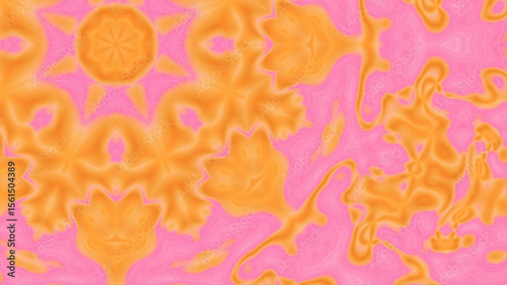 Fototapeta premium Abstract Radiant Burst with Soft Grain Texture, Symmetrical Glow Pattern in Psychedelic Style, Radiating Circular Abstract with Subtle Noise, Kaleidoscopic Starburst with Gradient Flow