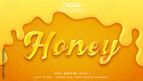 Glowing honey text, editable text effect.