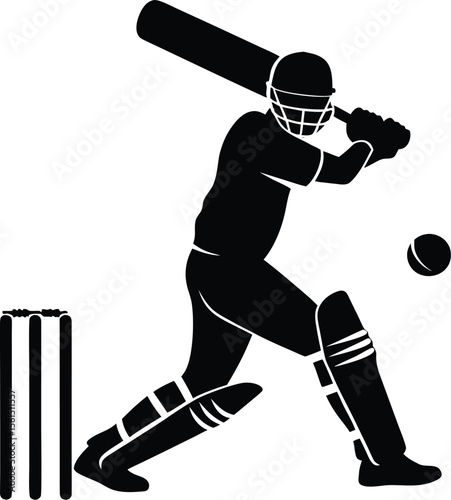 cricket player performing