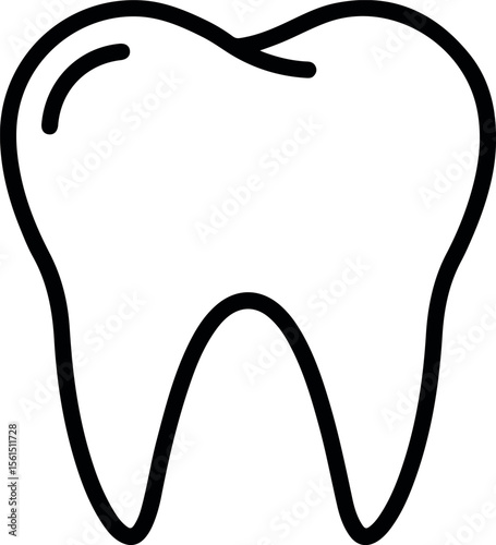 Tooth icon on white background