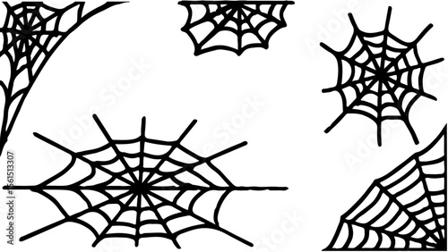 蜘蛛の巣　ハロウィン素材