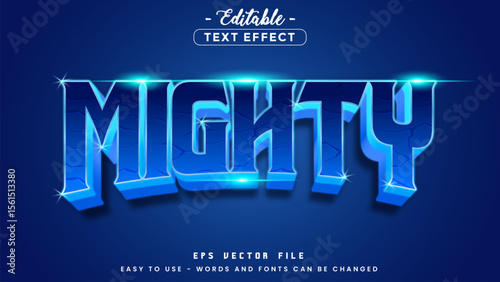 Mighty text theme, editable text effect.