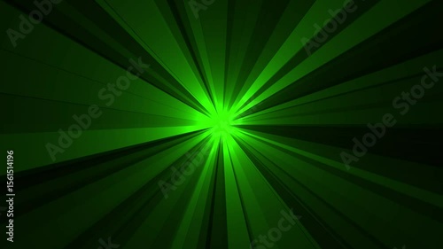 Dynamic Green Light Burst Abstract Background Animation Energy Explosion Effect Sunburst Rays of
