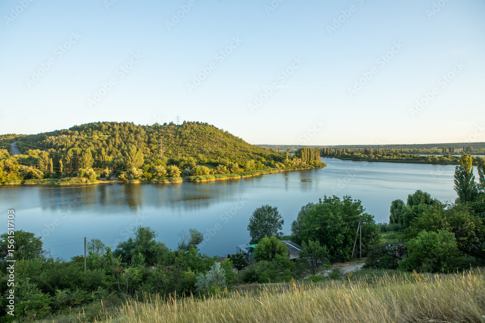 Fototapeta premium beautiful summer landscape with nature of the republic of Moldova. rural life in eastern Europe