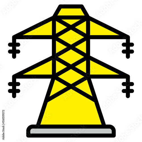 Electric Tower  Icon Element For Design