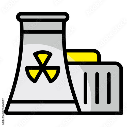 Nuclear Reactor  Icon Element For Design