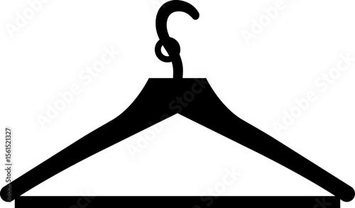 Clothes Hanger Icon in flat style. isolated on transparent background