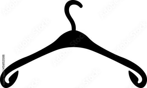 Clothes Hanger Icon in flat style. isolated on transparent background