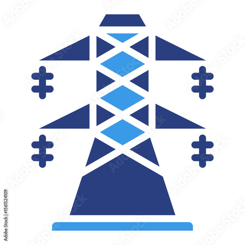 Electric Tower  Icon Element For Design