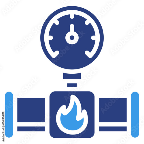 Gas Pipeline  Icon Element For Design