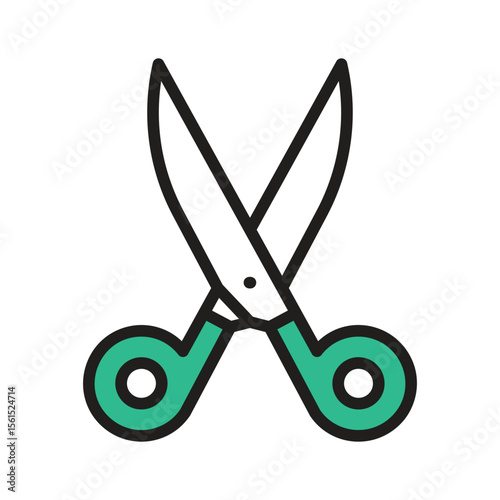 Easy to use glyph style icon of tailor scissors