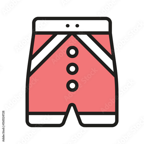 Get this latest glyph style icon depicting fashion shorts