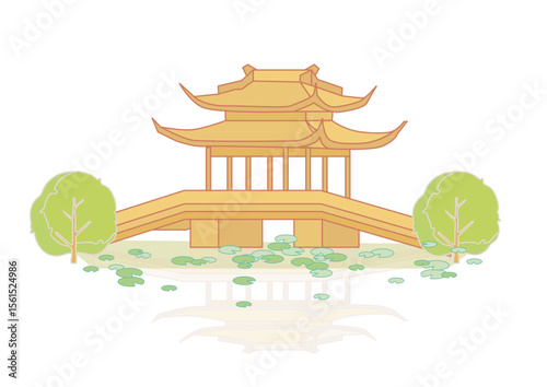 Chinese waterfront pavilion