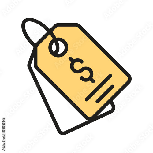 Easy to edit glyph icon of price tag, ready for premium use