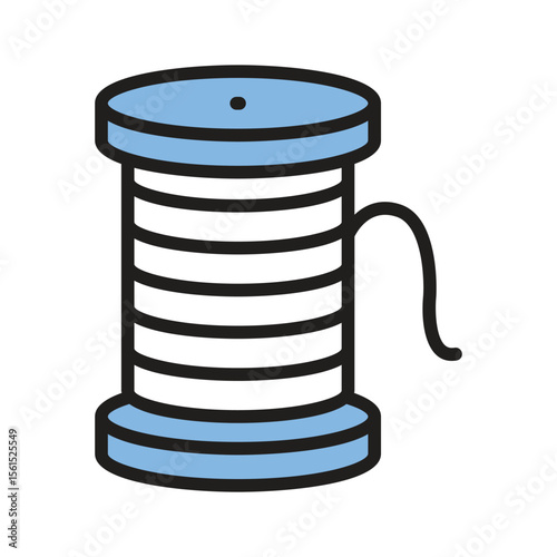An icon of thread spool designed in glyph style