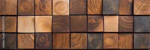 Wooden mosaic pattern background texture.