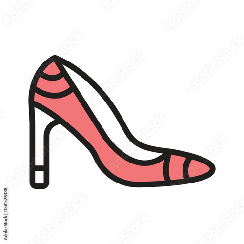 Download our premium glyph style icon of heel shoe