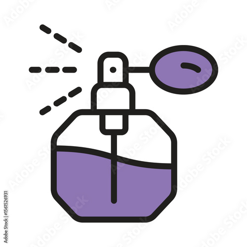 Easy to edit glyph style icon of perfume bottle